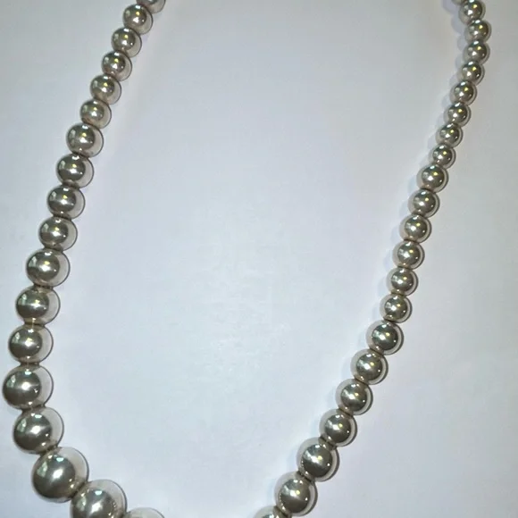 Tiffany & Co. Sterling Silver Graduated Bead Necklace - Picture 13 of 15